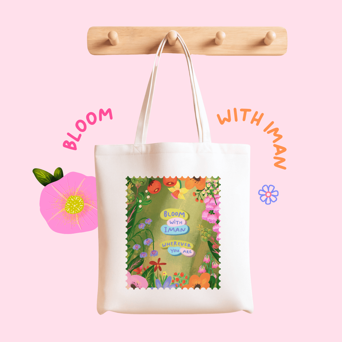 Tote Bag Bloom with Iman